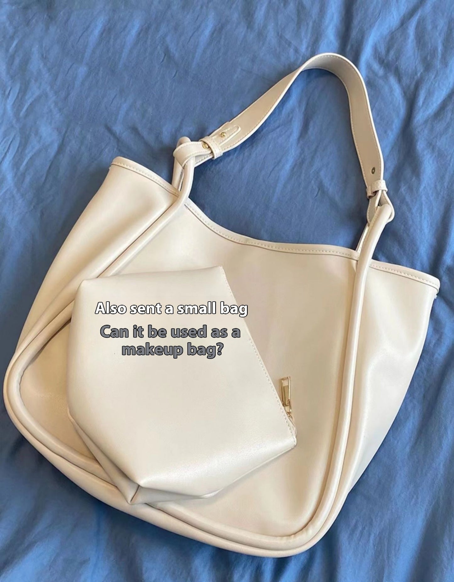 VIDA-Sac cabas bandoulière en cuir souple