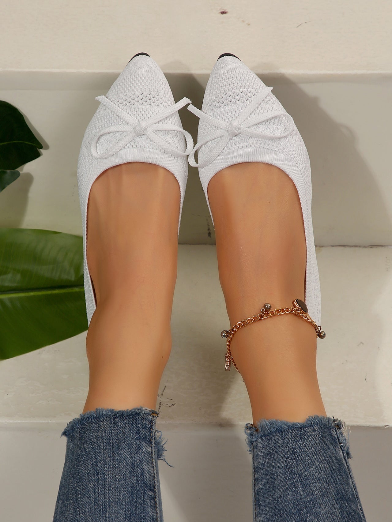 CORE-Chaussure Mocassins tricotés à nœud