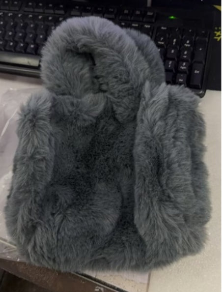 NARO-Sac cabas d'hiver en peluche