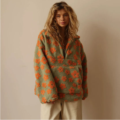 LIYANA – En Peau de Mouton à Imprimé Floral