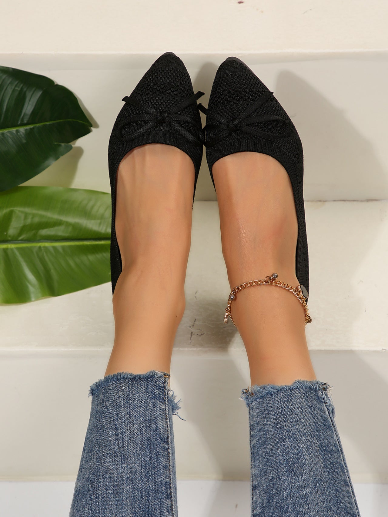 CORE-Chaussure Mocassins tricotés à nœud