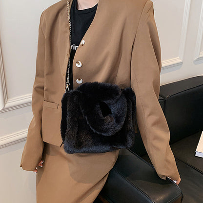 NARO-Sac cabas d'hiver en peluche