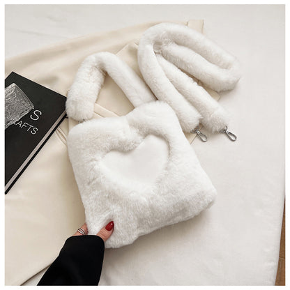 NARO-Sac bandoulière en peluche d'hiver