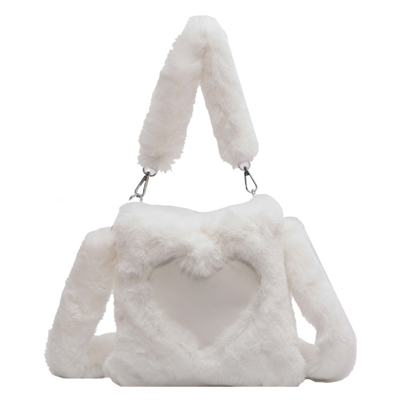 NARO-Sac bandoulière en peluche d'hiver