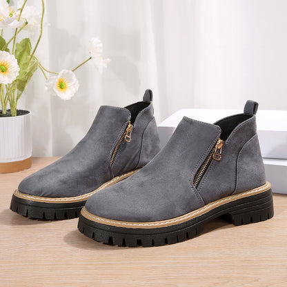 CORE-Bottes En Daim, chic et modern